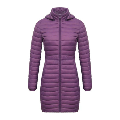 Veste d'hiver ajustée, fermeture éclair, capuche, coton