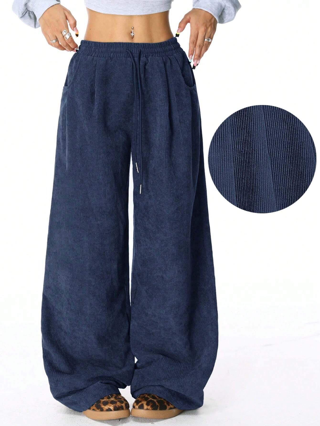 Pantalon en velours côtelé extensible et confortable pour femmes