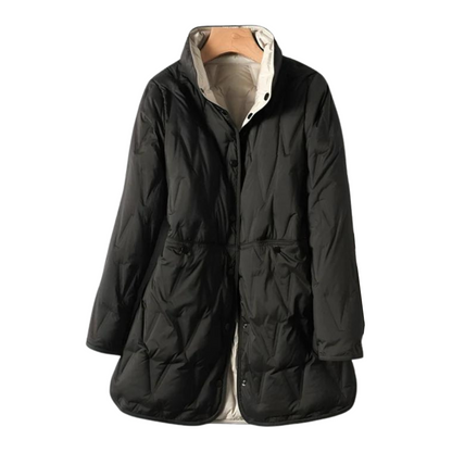 Robe d'hiver chaude | Manteau matelassé pour femme de haute qualité, ajustable avec poches