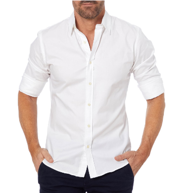 Chemise homme manches longues moderne boutonnée