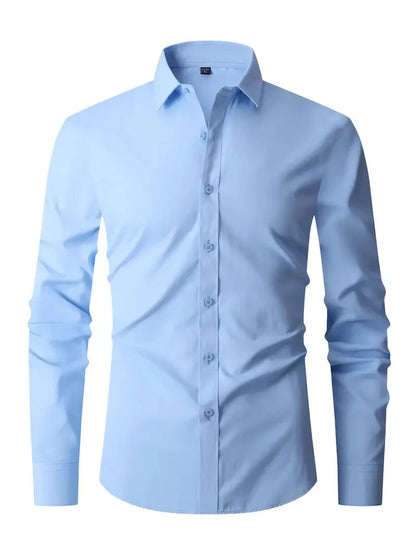 Chemise homme manches longues infroissable coupe moderne