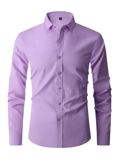 Chemise homme manches longues infroissable coupe moderne