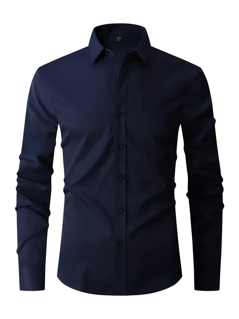 Chemise homme manches longues infroissable coupe moderne