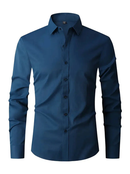 Chemise homme manches longues infroissable coupe moderne