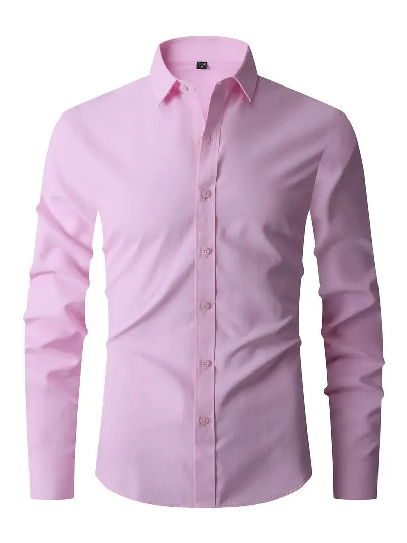 Chemise homme manches longues infroissable coupe moderne