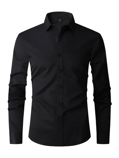 Chemise homme manches longues infroissable coupe moderne