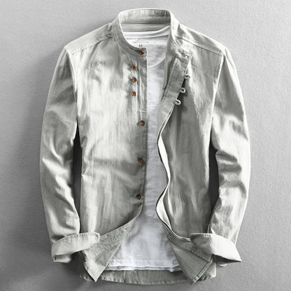 Chemise Homme Manches Longues Style Japonais Classique