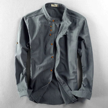 Chemise Homme Manches Longues Style Japonais Classique