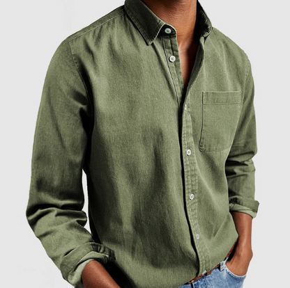 Chemise homme manches longues coton classique