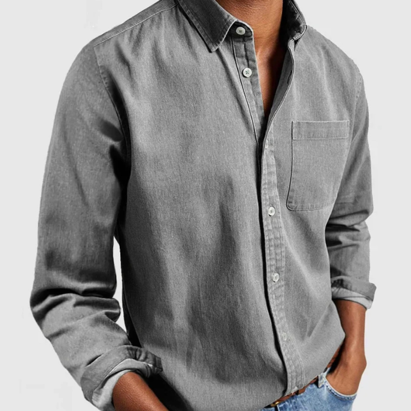 Chemise légère homme manches longues coton