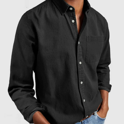 Chemise légère homme manches longues coton