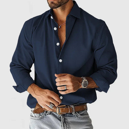 Chemise en lin homme manches longues élégante