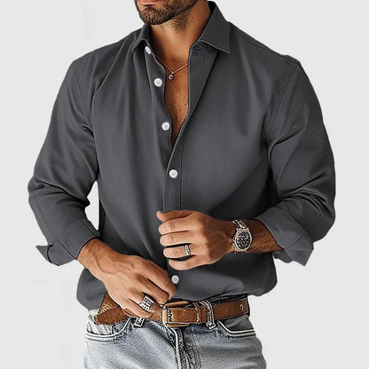 Chemise en lin homme manches longues élégante