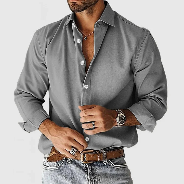 Chemise en lin homme manches longues élégante
