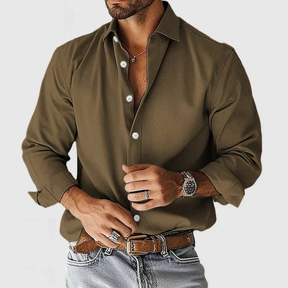 Chemise en lin homme manches longues élégante