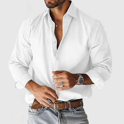 Chemise en lin homme manches longues élégante