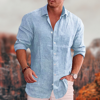 Chemise décontractée à manches longues pour hommes