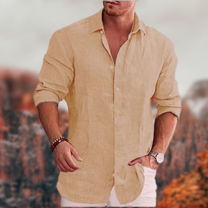 Chemise décontractée à manches longues pour hommes
