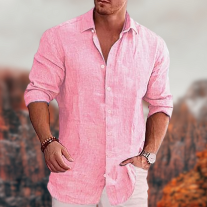 Chemise décontractée à manches longues pour hommes