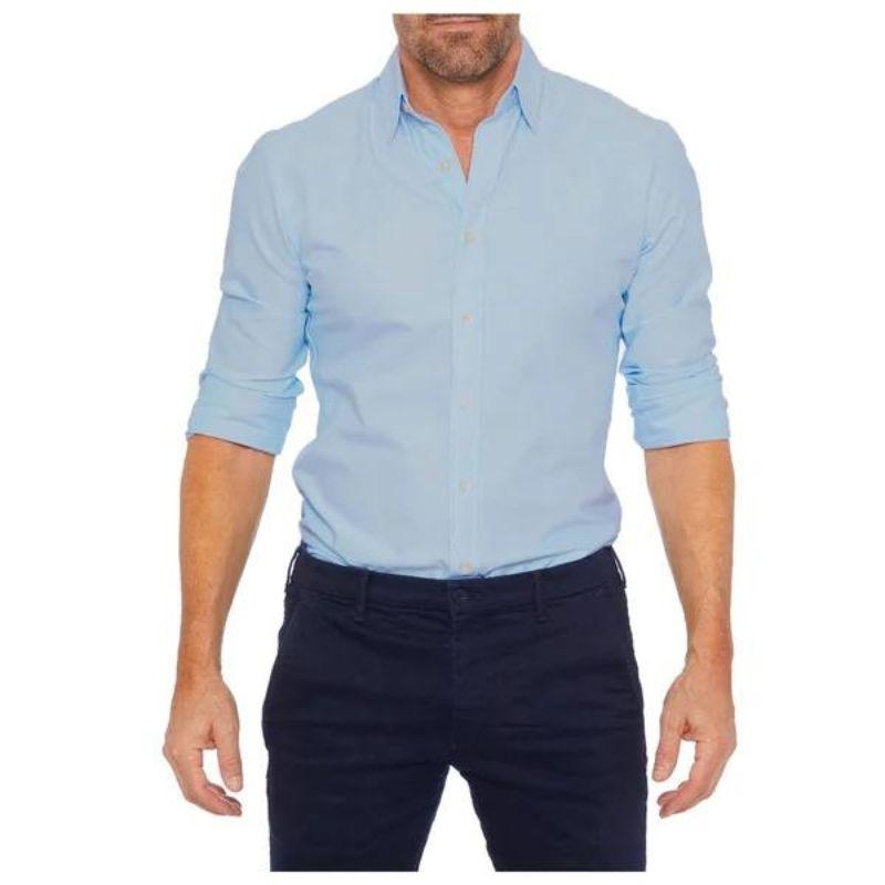 Chemise élégante pour homme, manches longues, infroissable