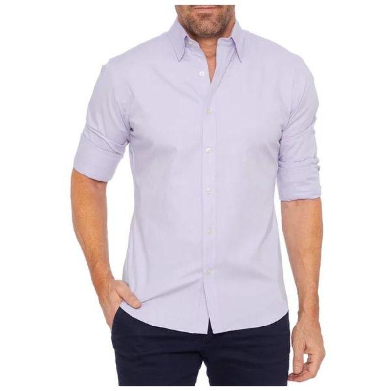 Chemise élégante pour homme, manches longues, infroissable