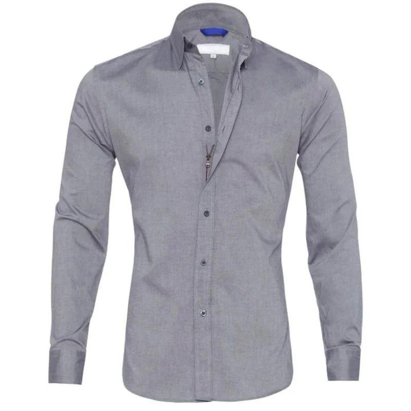 Chemise élégante pour homme, manches longues, infroissable