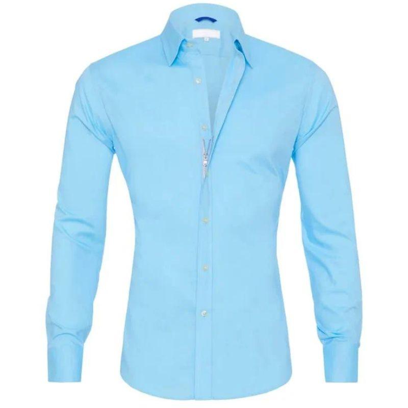 Chemise élégante pour homme, manches longues, infroissable