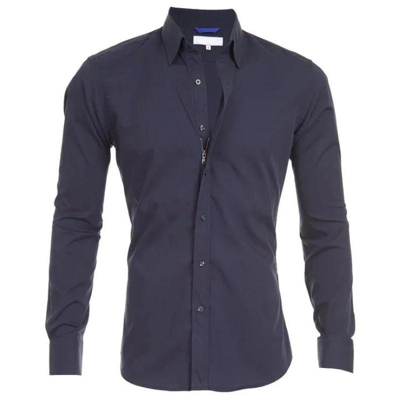 Chemise élégante pour homme, manches longues, infroissable