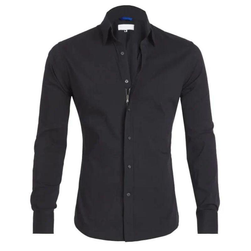 Chemise élégante pour homme, manches longues, infroissable