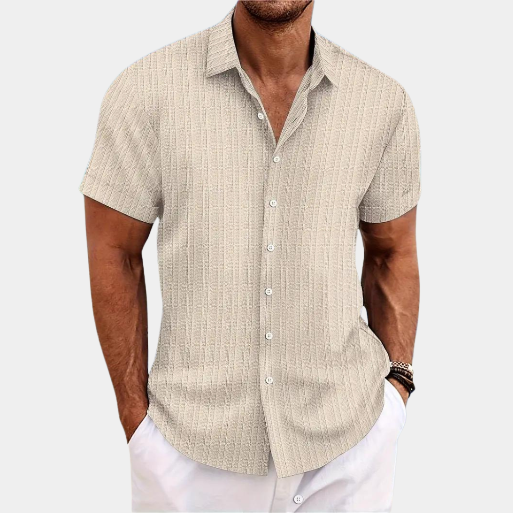 Chemise légère d'été à manches courtes et col