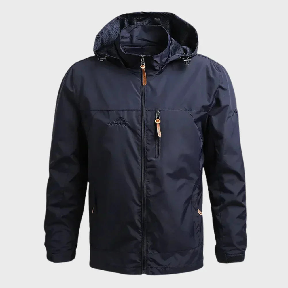 Veste de pluie imperméable à capuche pour hommes