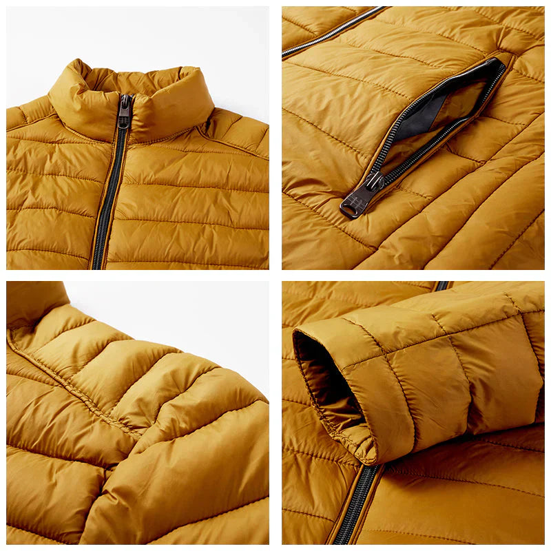 Leichtjacke Herren Ultraleicht Wattierte Übergangsjacke - IdealeKleiden
