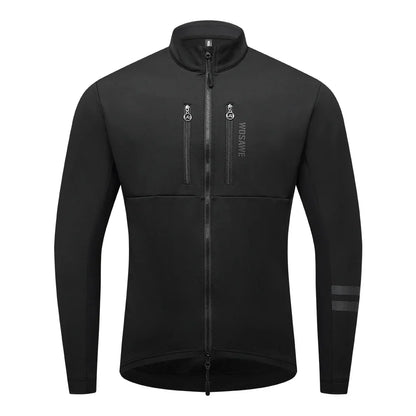 Veste de cyclisme homme coupe-vent polaire thermique réfléchissante
