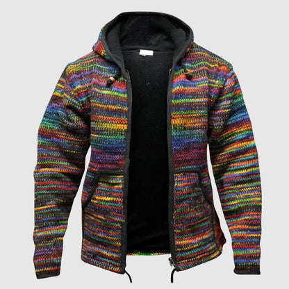 Sweat à capuche douillet en mélange de laine coupe décontractée style bohème chic
