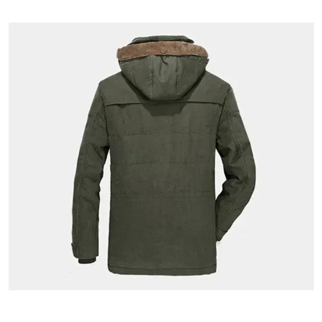 Klassische Winterjacke Warm Mantel Damen Kapuze - IdealeKleiden