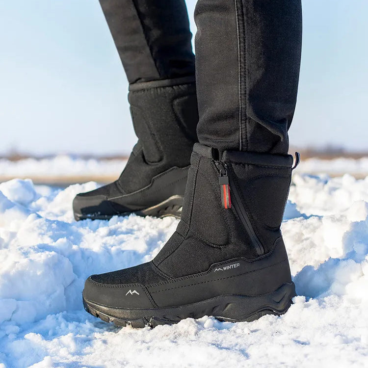 Bottes de neige imperméables femme, mi-hautes, antidérapantes