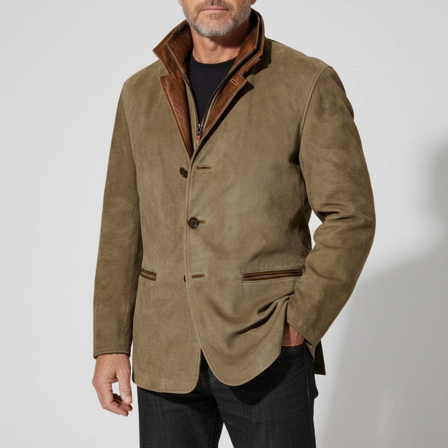 Blouson en cuir stylé - Décontracté et élégant