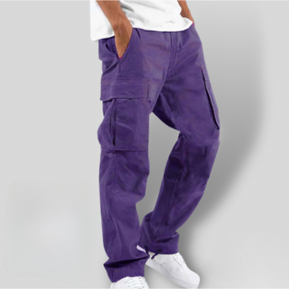 Pantalon cargo confortable coupe ample avec de nombreuses poches