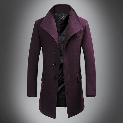 Manteau en laine pour femme, coupe slim, classique