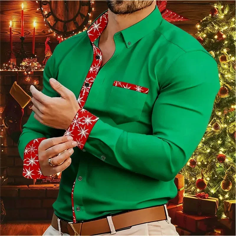 Chemise de Noël pour homme Moderne et confortable