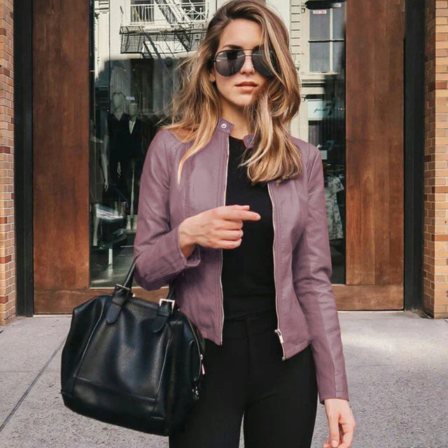 Blouson en cuir élégant Chic intemporel Style