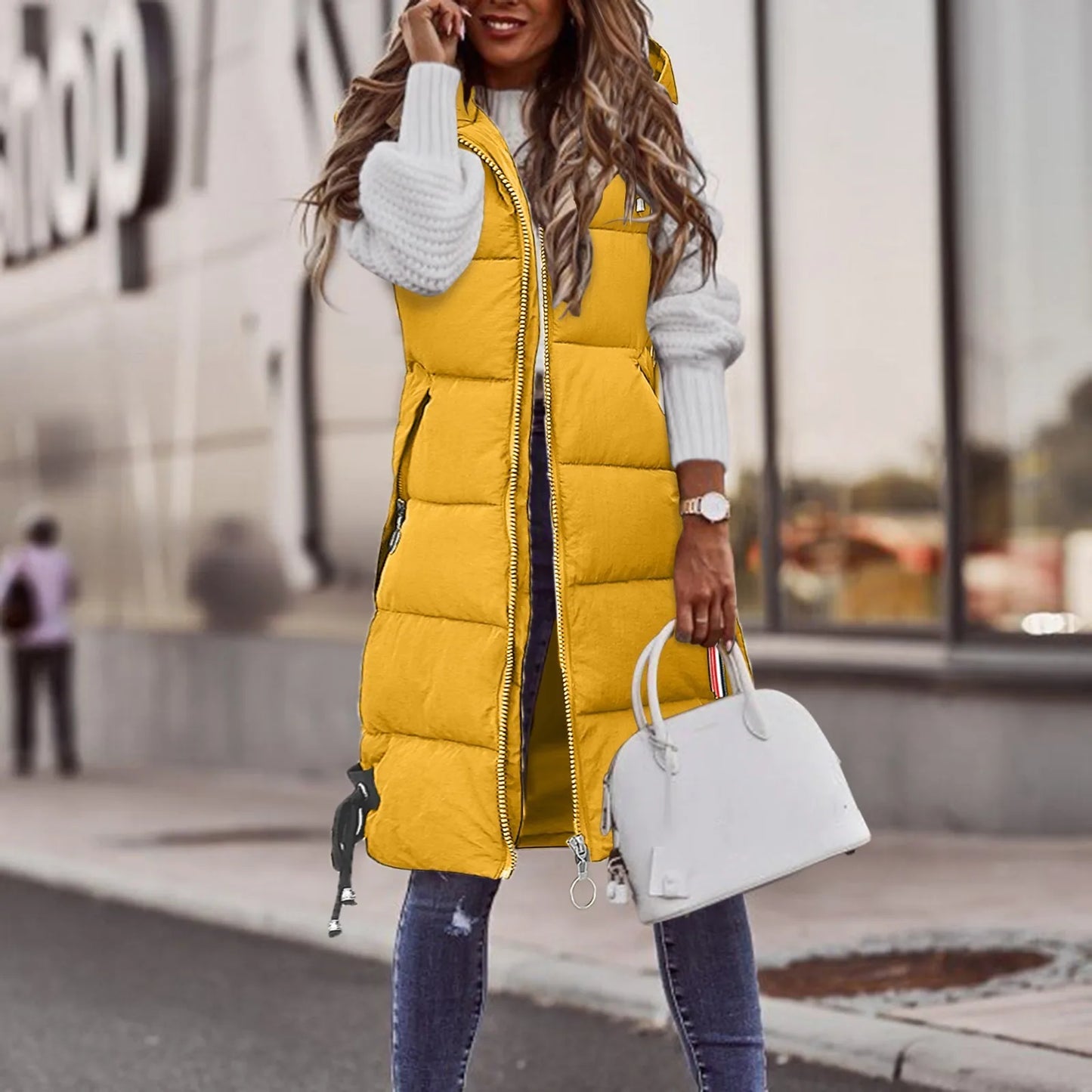 Gilet matelassé femme capuche chaud