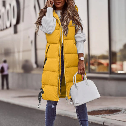 Gilet matelassé femme capuche chaud