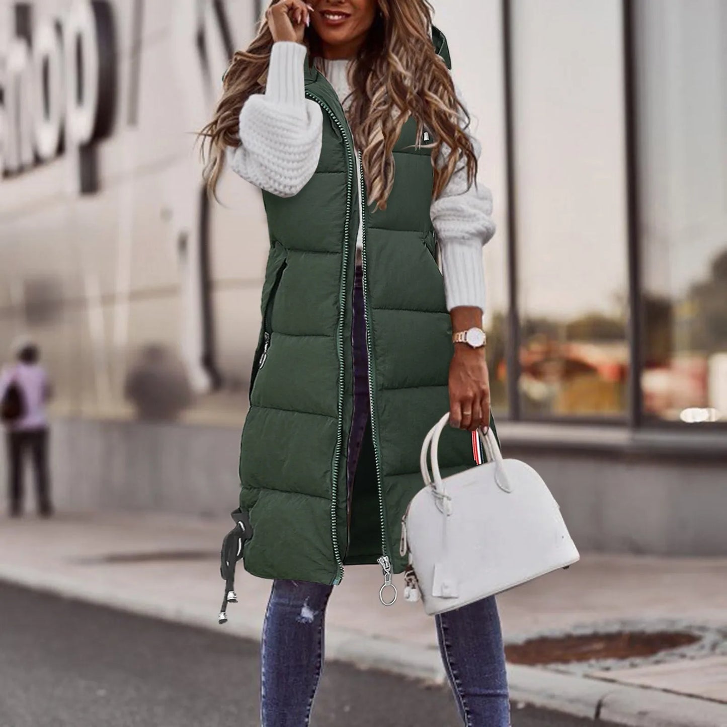 Gilet matelassé femme capuche chaud