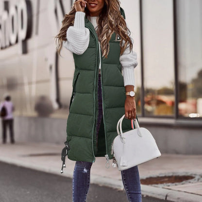 Gilet matelassé femme capuche chaud
