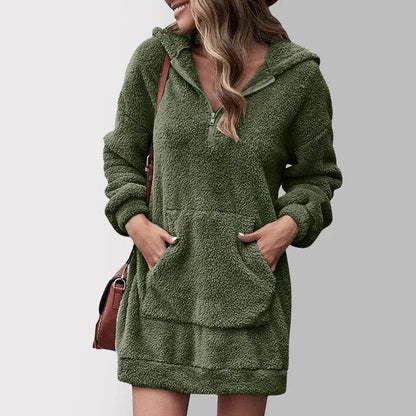 Robe sweat à capuche douce