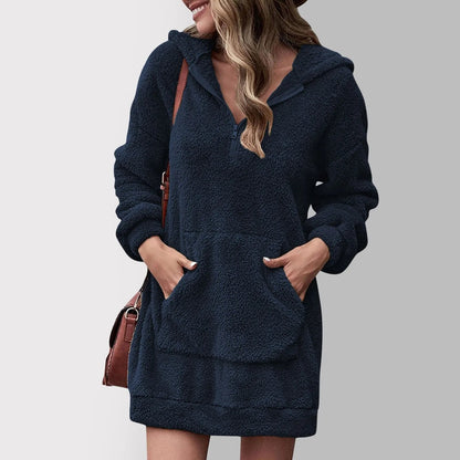 Robe sweat à capuche douce