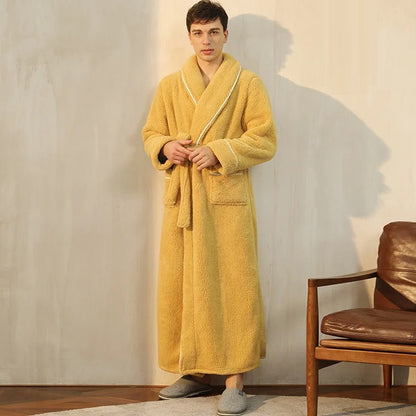 Peignoir homme long doux polaire