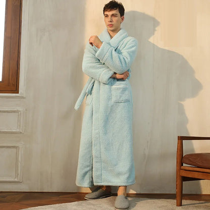 Peignoir homme long doux polaire