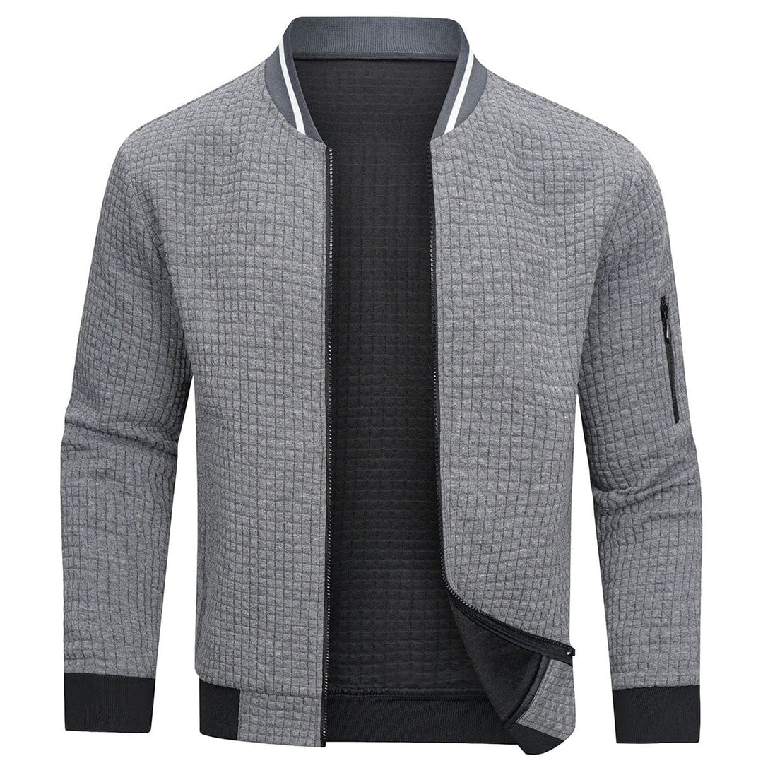 Gilet Cardigan Homme Manches Longues Fermeture Éclair Casual